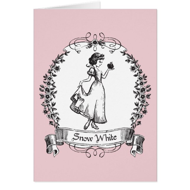 Snow White | Holding Apple - Elegant Sketch (Front)