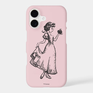 Snow White Holding Apple - Elegant Sketch