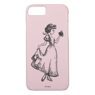 Snow White   Holding Apple - Elegant Sketch iPhone 8/7 Case