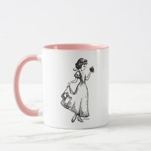 Snow White   Holding Apple - Elegant Sketch Mug