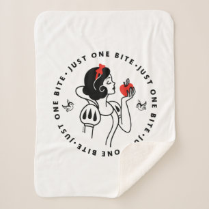 Snow White Just One Bite Sherpa Blanket