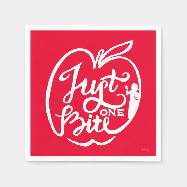 Snow White | Just One Bite - White Napkin (Front)