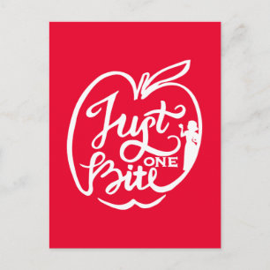 Snow White   Just One Bite - White Postcard