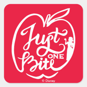 Snow White   Just One Bite - White Square Sticker