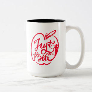 Snow White Just One Bite - White Two-Tone Coffee Mug