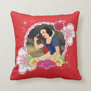 Snow White - Kind to all Big and Small Throw Pillow
