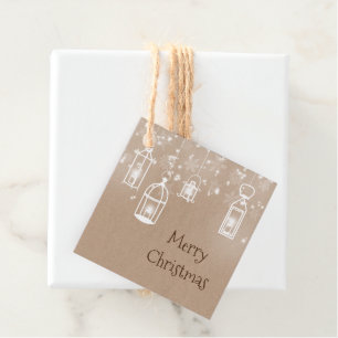 Snow white lanterns favour tags