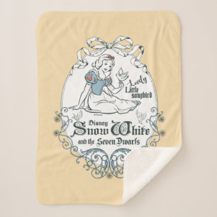 Snow White Lovely Little Songbird Sherpa Blanket