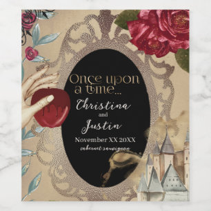 Snow White Magic Mirror Fairy Tale Wine Label