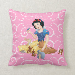 Snow White   Make Time For Buddies Throw Pillow