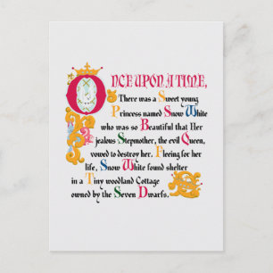 Snow White   Once Upon A Time Postcard