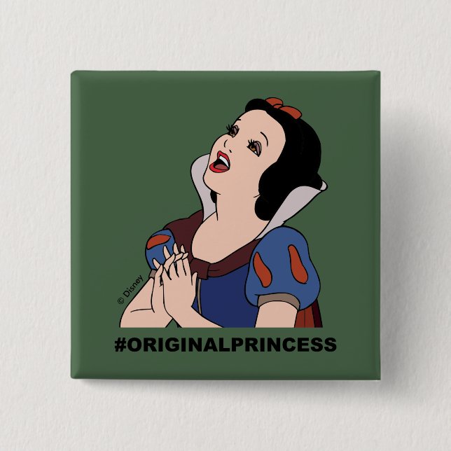 Snow White | #Original Princess 2 Inch Square Button (Front)