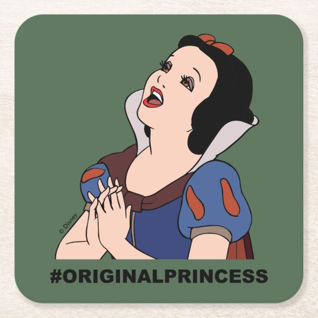Snow White | #Original Princess Square Paper Coaster (Front)