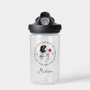 Snow White Outline Graphic   Add Your Name Water Bottle