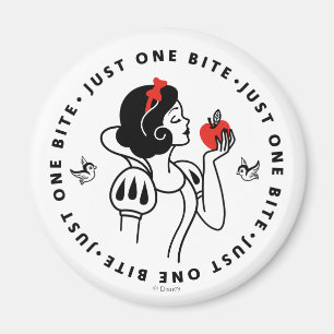 Snow White Outline Graphic "Just One Bite" Magnet