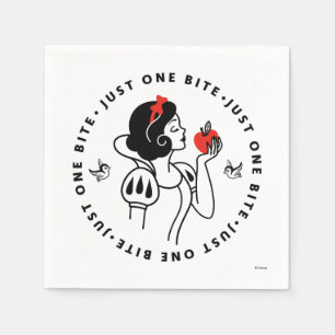 Snow White Outline Graphic "Just One Bite" Napkin