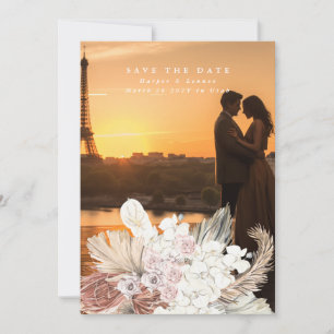 Snow White Pampas Grass Beach Tropical Jungle Save The Date