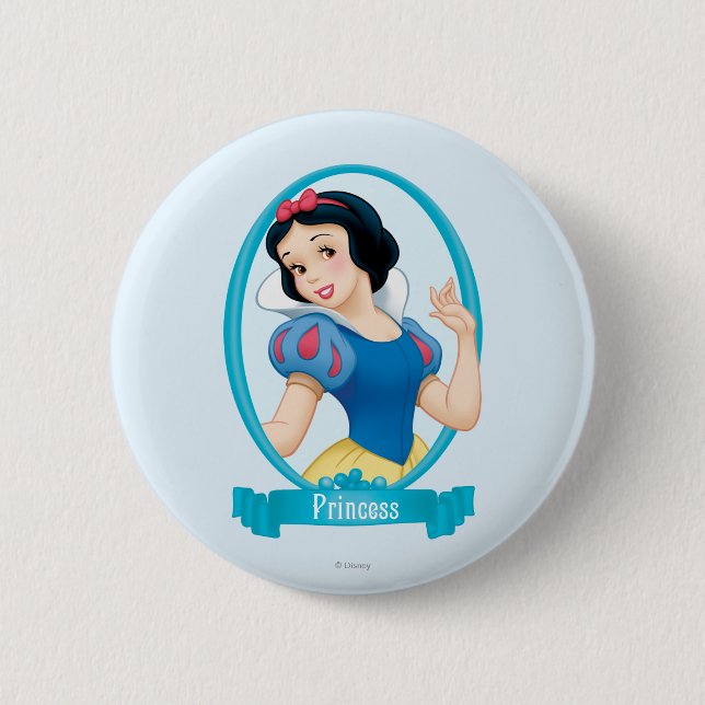 Snow White Princess 2 Inch Round Button (Front)