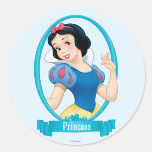 Snow White Princess Classic Round Sticker