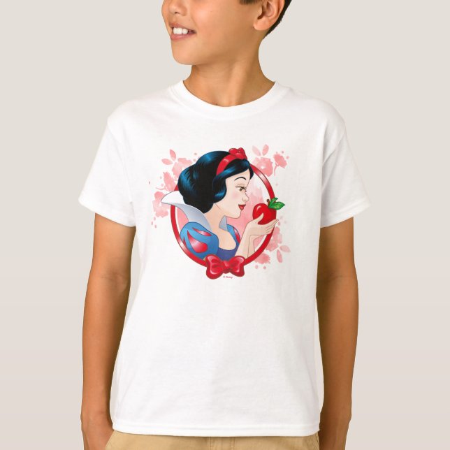 Snow White | Red Apple And Bow T-Shirt (Front)