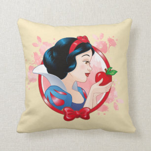 Snow White   Red Apple And Bow Throw Pillow