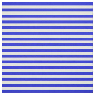 Snow white, Royal blue stipe, stripes Fabric