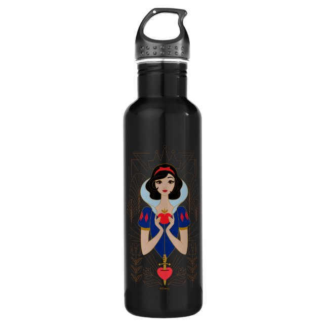 Snow White Stylized Character Badge 710 Ml Water Bottle (Front)