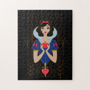 Snow White Stylized Character Badge Jigsaw Puzzle
