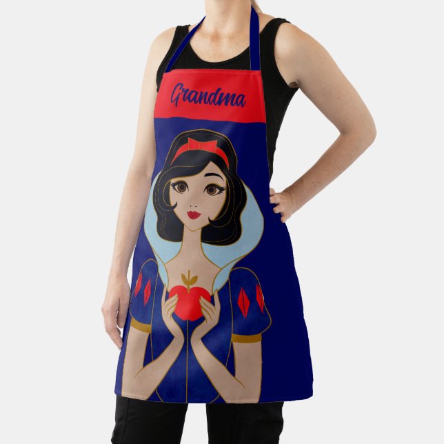 Snow White Stylized Character Badge Personalized Apron (Insitu)