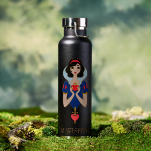 Snow White Stylized Character Badge Water Bottle