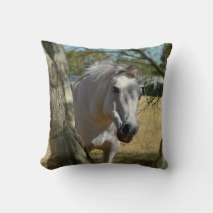Snow White The Horse, Throw Pillow