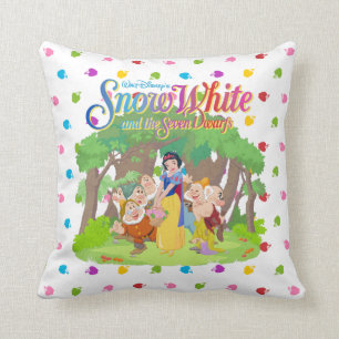 Snow White & the Seven Dwarfs   Wishes Come True Throw Pillow