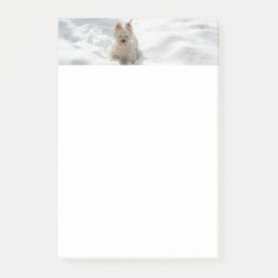 Snow White Westie Dog Photo 4x6 Note Pad