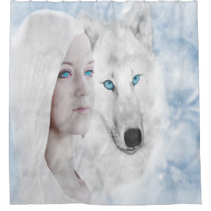 Snow White Wolf Lady Blue Eyes