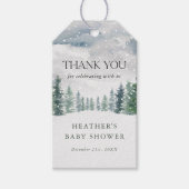 Snow Winter Wonderland Baby Shower Thank You Gift Tags (Front)