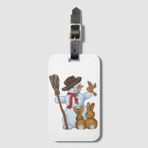 Snow with animals luggage tag