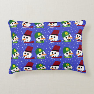 SNOW WOMAN SNOW MAN SNOW PEOPLE PILLOW