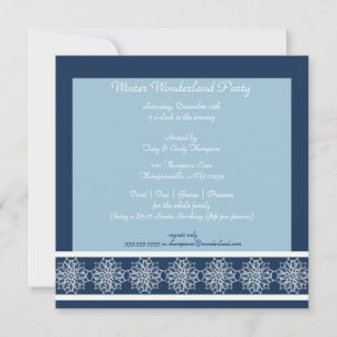 Snow Wonderland Party Invitations