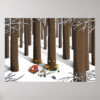 SNOW WOODS POSTER