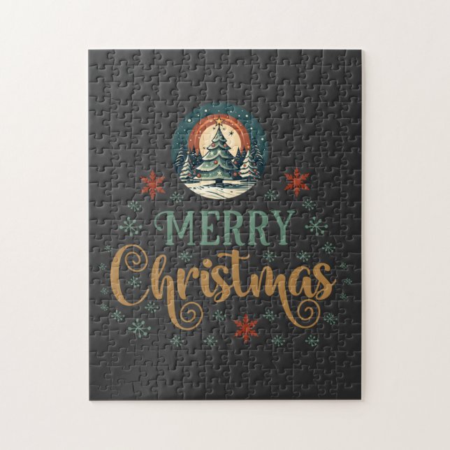Snow Xmas Christmas Globe Jigsaw Puzzle (Vertical)