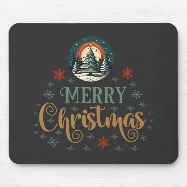 Snow Xmas Christmas Globe Mouse Pad (Front)