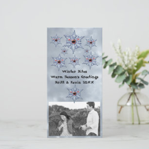 Snow Zombie Bites and Add Photo Photocard Holiday Card