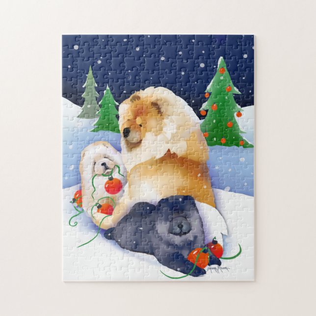 SNOWBABIES Chow 2020 Puzzle de vacances (Vertical)