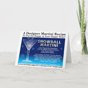 SNOWBALL CHRISTMAS COCKTAIL MARTINI CARTE DE RECET