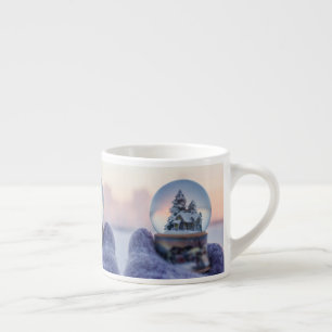 Snowball Christmas tree winter snowfall Espresso Cup