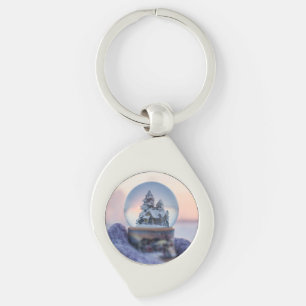 Snowball Christmas tree winter snowfall Keychain