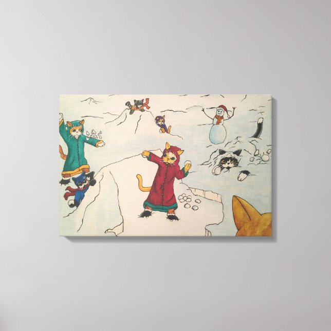 Snowball Fight Canvas Print (Front)