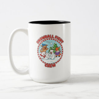 Snowball Fight Crew 15 oz Two-Tone Coffee Mug
