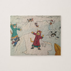 Snowball Fight Jigsaw Puzzle