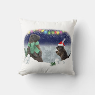 Snowball Fight Pillow